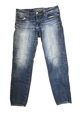 American Eagle Jegging Super Stretch Jeans Size 12 Medium Wash Skinny Denim